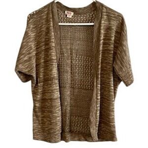 Mossimo Supply Co Womens Brown Space Dye Open Front Dolman Cardigan Sweater S
